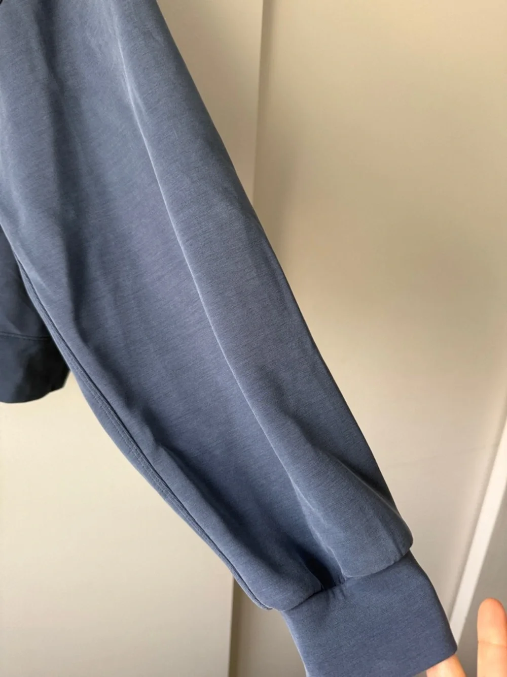 Lululemon Softstreme Perfectly Oversized Crop‎ Crew Sweatshirt 12 Blue T07